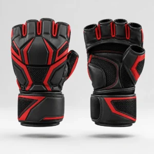 Martial Arts Grappling Gloves with Open Palm Design